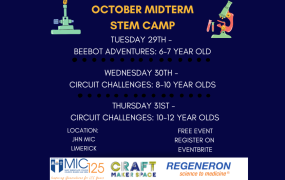 Poster for October MidTerm STEM Camps