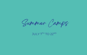text saying summer camps july 7th to 21st
