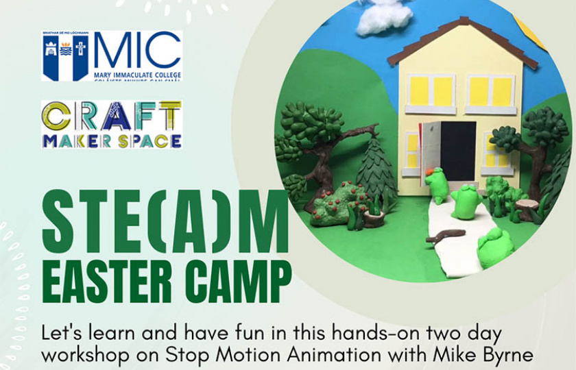 Poster for CRAFT Makerspace STEAM Easter Camp 2023.